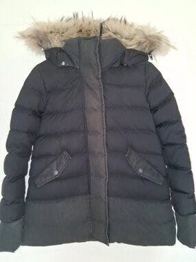 Pyrenex Halny Down Jacket Womens Black Size 38 Small Finnraccoon Fur Parka Coat